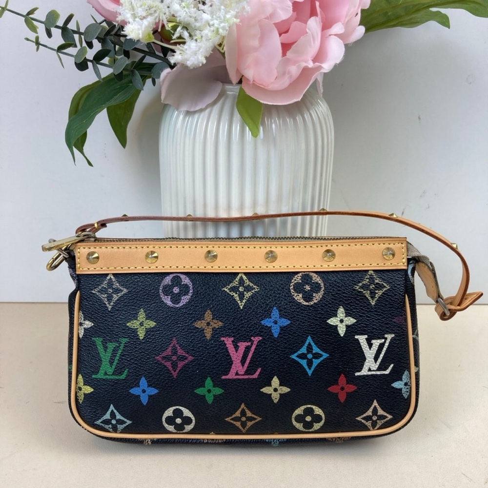 Louis Vuitton Black Multicolor Monogram Pochette